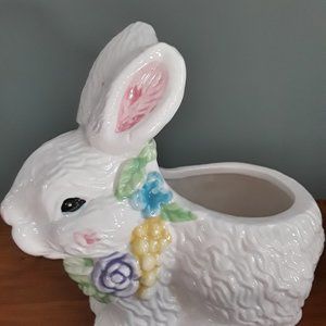 Vintage Easter Bunny Hermitage Pottery Ceramic Planter NWT